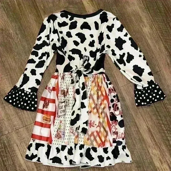 Girls Chick-fil-A long sleeve swing dress 4t - Picture 3 of 4